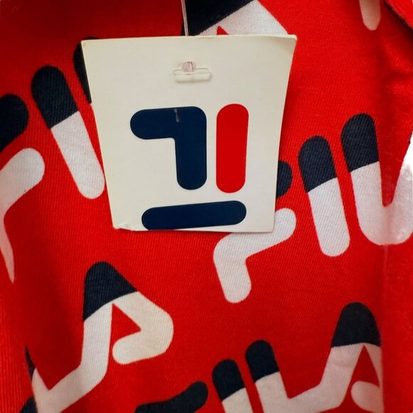 FILA Tennis Top Plus Size 3X Logo Tee Short Sleeve Red Logo Crop Womens NWT - Picture 6 of 10